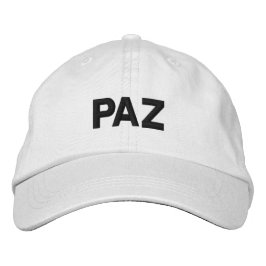 Paz-vrede in Spaans wit zwart, modern Geborduurde Pet