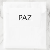Paz White black Spanish peace Simple minimalist Rechthoekige Sticker (Tas)