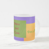 Paz y Amor Peace and Love Matglas Koffiemok (Voorkant rechts)