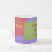 Paz y Amor Peace and Love Matglas Koffiemok (Voorkant links)