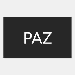 Paz zwarte witte Spaanse vredeshandlangster Rechthoekige Sticker