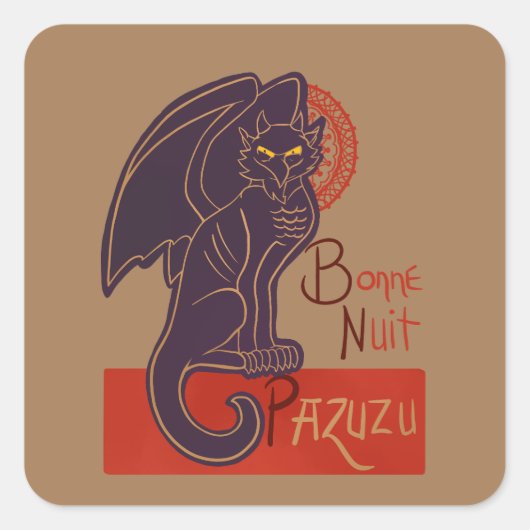 Pazuzu Vierkante Sticker (Voorkant)