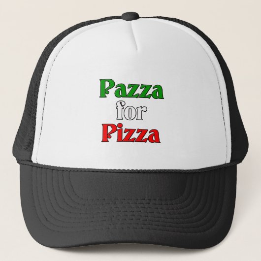 Pazza voor Pizza Trucker Pet (Voorkant)