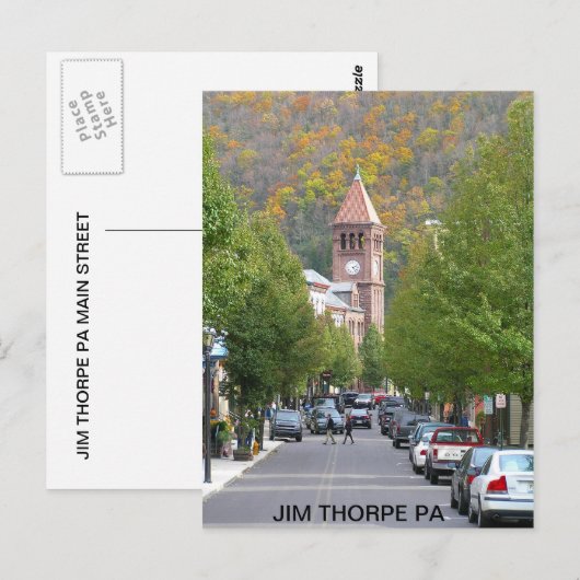 pb030803_main_street2, JIM THORPE PA Briefkaart (Voorkant / Achterkant)