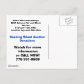 PB170325, Reno Christelijk Academy's Science Prog. Aankondigingskaart (Achterkant)