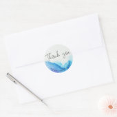 PB Bedankt 2 Blue Classic Ronde Sticker (Envelop)