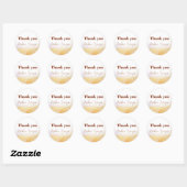 PB Bedankt Golden Classic Round Sticker (Vel)