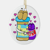 Pb&j Bestfreinds-afbeelding Keramisch Ornament (Rechts)
