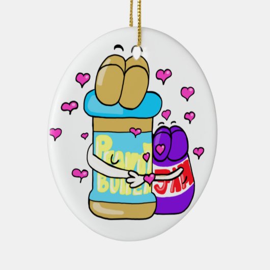 Pb&j Bestfreinds-afbeelding Keramisch Ornament (Rechts)