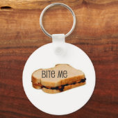 PB&J "BITE ME" SANDWICH PRINT SLEUTELHANGER (Voorkant)