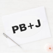 PB+J OVALE STICKER (Envelop)