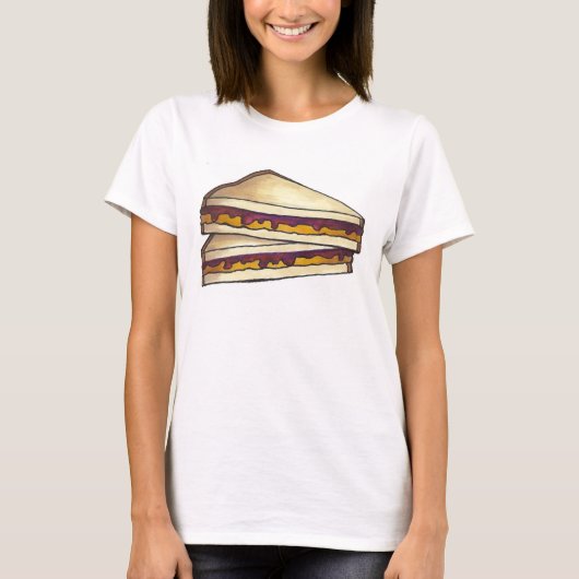 PB&J Peanut Butter en Jelly Sandwich Lunchtime T-shirt (Voorkant)