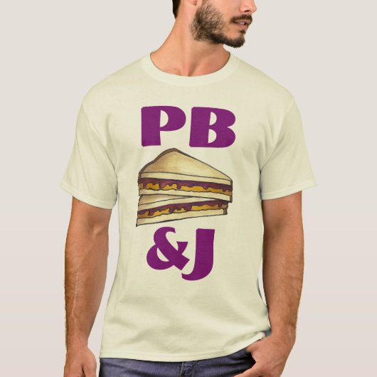 PB&J Peanut Butter en Jelly Sandwich T-Shirt (Voorkant)