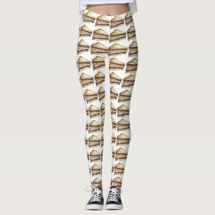 PB&J Peanut Butter Jelly Sandwich-Leggings Leggings