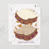 PB&J Sandwiches Briefkaart (Voorkant / Achterkant)