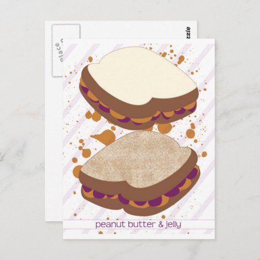 PB&J Sandwiches Briefkaart (Voorkant / Achterkant)