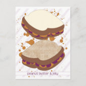 PB&J Sandwiches Briefkaart (Voorkant)