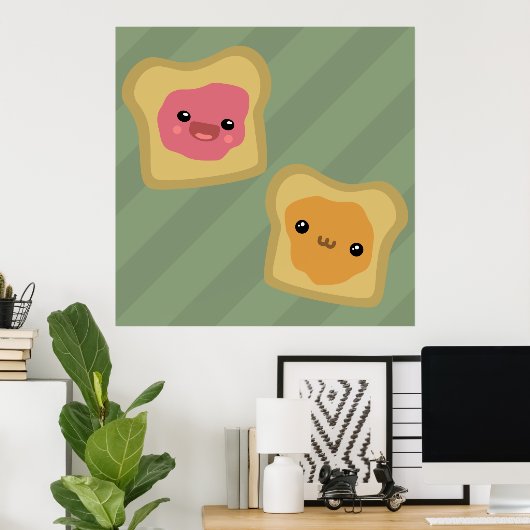 PB&J Toast Poster (Thuiskantoor)