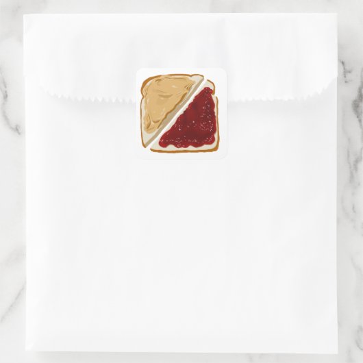 PB&J VIERKANTE STICKER (Tas)