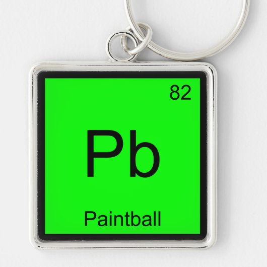 Pb - Paintball scheikunde element symbool sport T- Sleutelhanger (Voorkant)