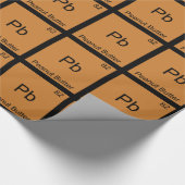 Pb - Pindakaas Chemie Periodieke Tabel Symbool Cadeaupapier (Hoek)