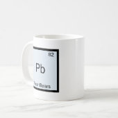 Pb - Polar Beren Funny Chemistry Element Symbol Koffiemok (Voorkant links)