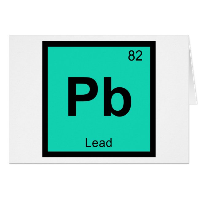 Pb - Tabelsymbool-element voor leidende scheikunde (Voorkant Horizontaal)