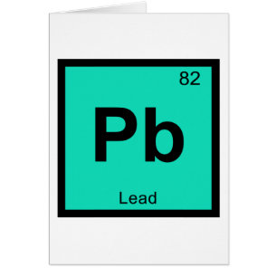 Pb - Tabelsymbool-element voor leidende scheikunde