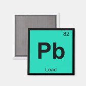 Pb - Tabelsymbool-element voor leidende scheikunde Magneet (Voorkant / Achterkant)