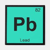 Pb - Tabelsymbool-element voor leidende scheikunde Magneet (Voorkant)