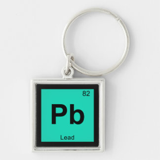 Pb - Tabelsymbool-element voor leidende scheikunde Sleutelhanger