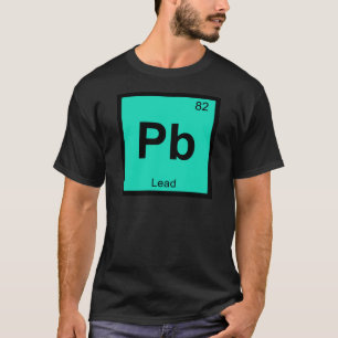 Pb - Tabelsymbool-element voor leidende scheikunde T-shirt