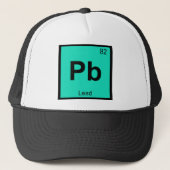 Pb - Tabelsymbool-element voor leidende scheikunde Trucker Pet (Voorkant)