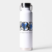 PBB Geïsoleerde Waterfles - Blauw (Voorkant)