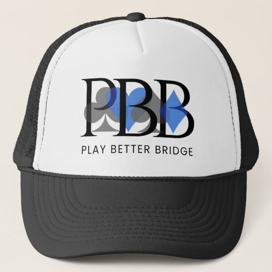 PBB Hoed - Blauwe Logo Trucker Pet (Voorkant)