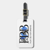 PBB Luggage Tag - Blue Bagagelabel (Voorkant verticaal)