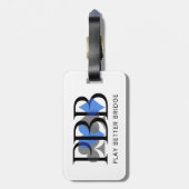 PBB Luggage Tag - Blue Bagagelabel (Achterkant verticaal)