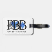 PBB Luggage Tag - Blue Bagagelabel (Achterkant horizontaal)