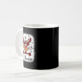 PBE7 PE Docent Rendier Kerst Vrolijk Kerstfeest Pe Koffiemok (Voorkant links)
