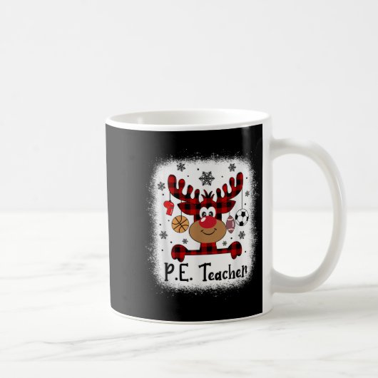 PBE7 PE Docent Rendier Kerst Vrolijk Kerstfeest Pe Koffiemok (Rechts)