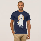 PBGV Cute Cartoon Oranje & White Dog T-Shirt (Voorkant volledig)