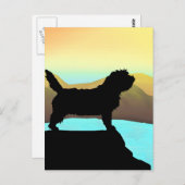 PBGV Dog door het Zee Briefkaart (Voorkant / Achterkant)