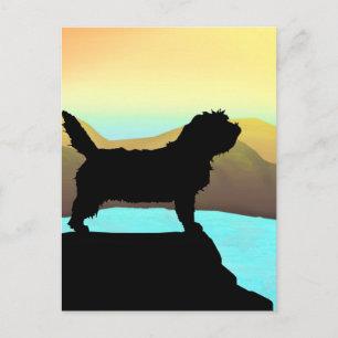 PBGV Dog door het Zee Briefkaart