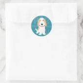 PBGV Moppige Cartoon Ronde Sticker (Tas)