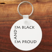 PBI - Black en Proud Sleutelhanger - White (Voorkant)