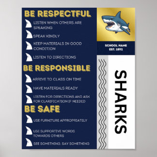 PBIS Poster Design - SHARK Mascott