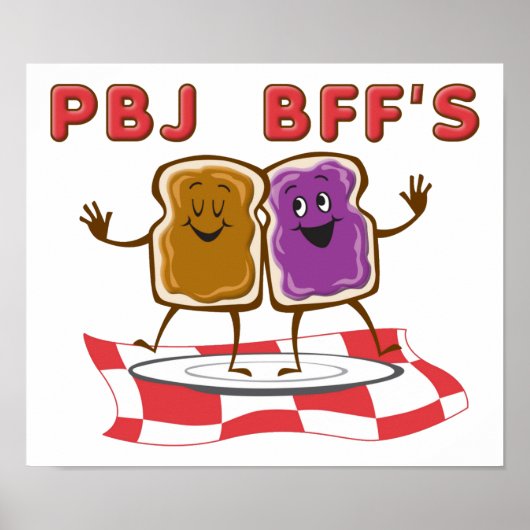 PBJ BFF Funny Poster (Voorkant)
