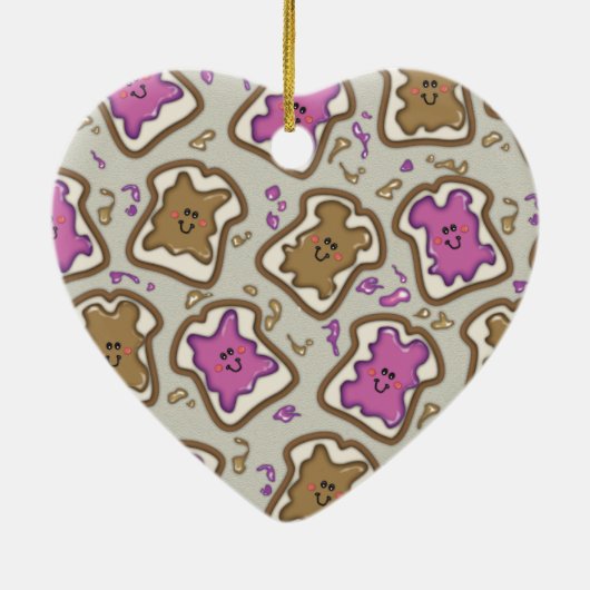 PBJ Sandwich Keramisch Ornament (Achterkant)