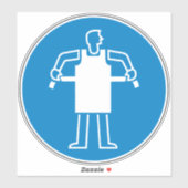 PBM Gebruik Beschermend Schort Gevaarsymbool Label (Vel)