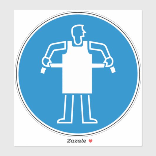 PBM Gebruik Beschermend Schort Gevaarsymbool Label (Vel)